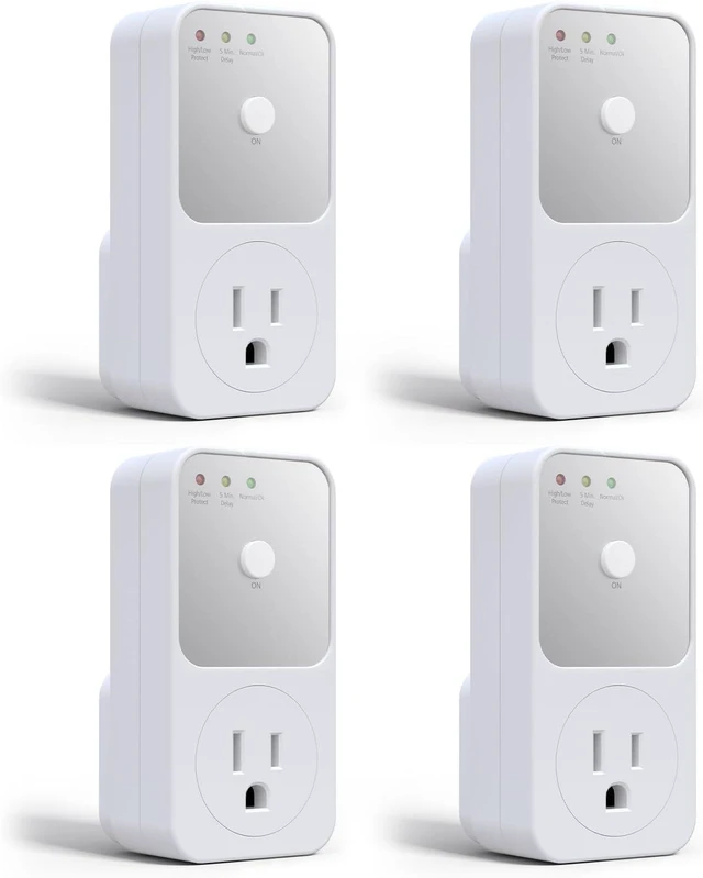 Main image of Single Outlet Surge Protector for Refrigerator, TV, PC & Home Appliance - Wall Voltage Protector with Ground & Protected Light Indicators, 120V, 15A, 4 Pack