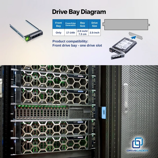 Alt view image 5 of 7 - 9-Pack 2.5" SFF Caddy Tray - fits PowerEdge 17-14th Gen