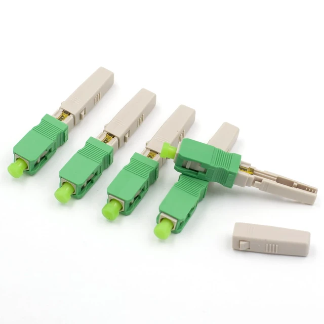 Alt view image 2 of 3 - 100pcs SC Fiber Optic Quick Connector with Fiber Cutting Tools Fiber Optic Fast Connectors Single Mode Mechanical Connectors for 2.0 x 3.0mm Butterfly Fiber Cable