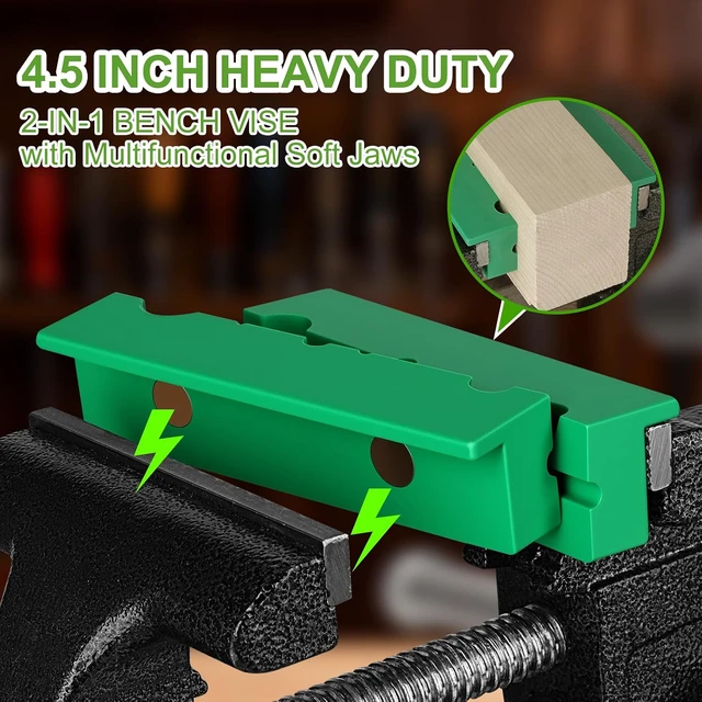 Alt view image 6 of 7 - 4-1/2" Bench Vise, 2-In-1 Drill-Free Table Vice for Workbench