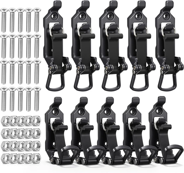 Main image of 10 Pcs Shovel Mount for Roof Rack Metal Rubber Axe Holder, Grey