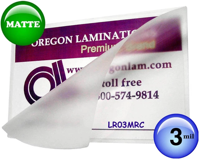 Alt view image 3 of 3 - Matte/Matte Thermal Laminating Pouches Letter Size 3 Mil 9 x 11.5 100/pk