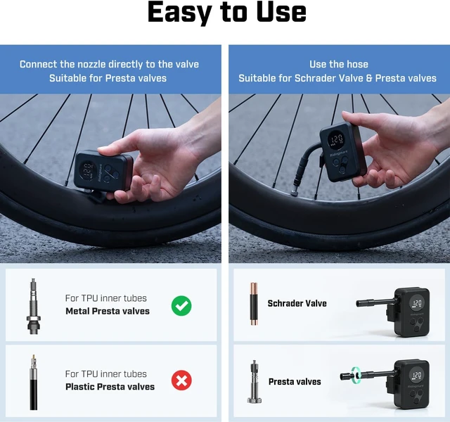 Alt view image 7 of 7 - Waterproof Pump, Mini Bicycle Pump with Gauge