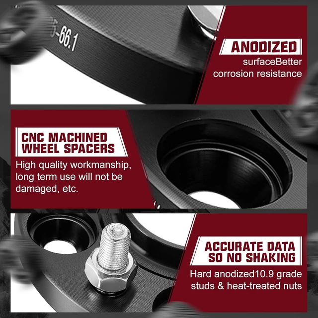 Alt view image 7 of 7 - 5x114.3mm Wheel Spacers 15mm Spacers for Nissan Infinit 1987-2014