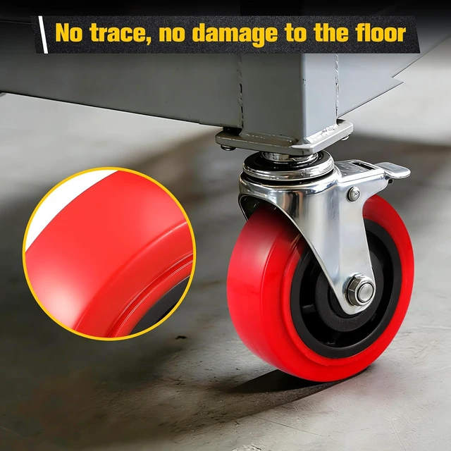 Alt view image 4 of 7 - 5 Inch Wheels,Heavy Duty Replacement Wheels,Casters Set of 4 Load 3200 Lbs