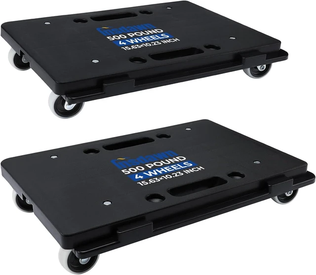 Main image of Furniture Dolly, 2 Pack Moving Dolly Connectable, 15.63 x 10.23 inch, 500 Lbs Capacity, Furniture Movers 4 Wheels Heavy Duty, Small Flat Dolly Cart, Portable and Light Dollies