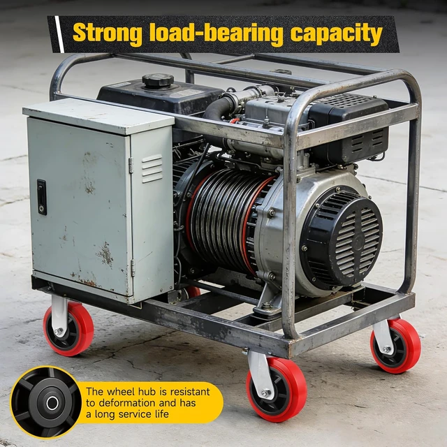 Alt view image 6 of 7 - 5 Inch Wheels,Heavy Duty Replacement Wheels,Casters Set of 4 Load 3200 Lbs