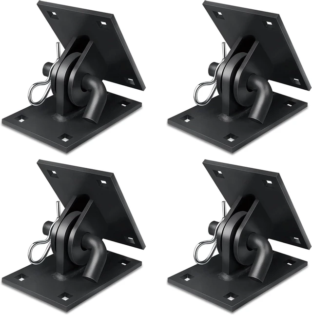 Main image of Heavy Duty Dock Hardware,4 Pack Floating Dock Galvanized Link Kit T Connectors, Floating Dock Hinge,Metal Antirust Coating T Style Backer Plate Dock Brackets Hardware