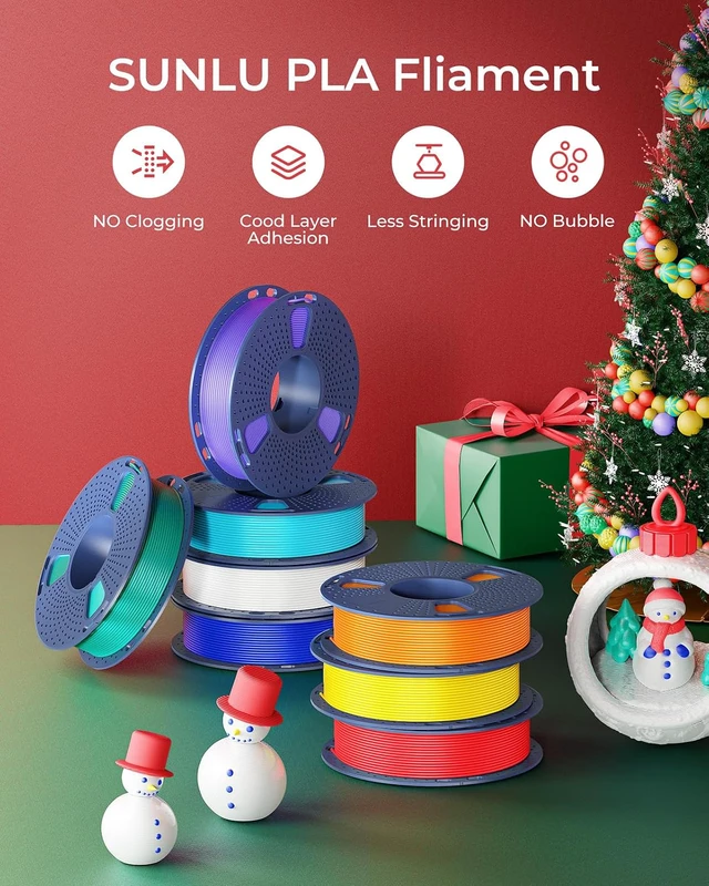 Alt view image 2 of 7 - SUNLU PLA Filament 1.75mm, 250g Spool Bundle, 3D Printer Filament