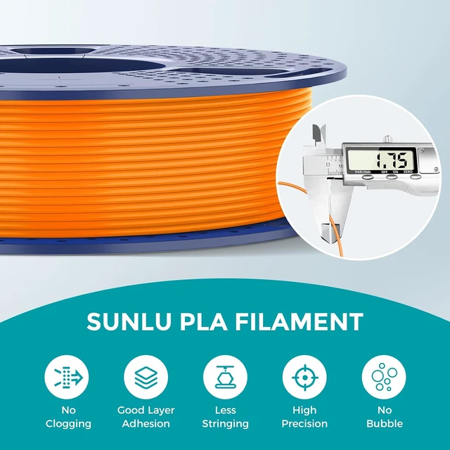 Alt view image 6 of 7 - SUNLU PLA Filament 1.75mm, 250g Spool Bundle, 3D Printer Filament