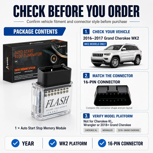 Alt view image 7 of 7 - Auto Start Stop Eliminator for Jeep 2016-2017 Grand Cherokee WK2