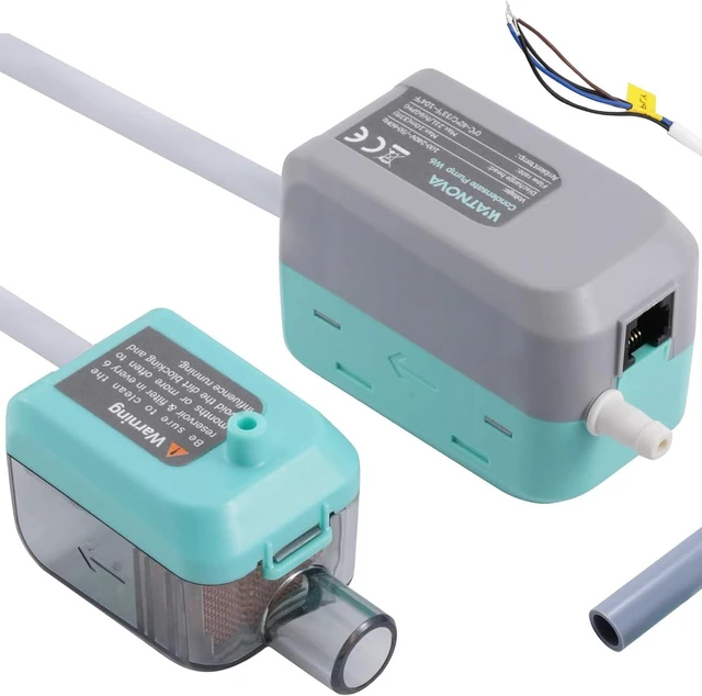Main image of Mini Split HVAC Condensate Pump, 6GPH 100/240V, 33ft Lift, Automatic Safety Switch, AC Condensate Removal for Air Conditioner, Dehumidifier, Furnace, Light Gray