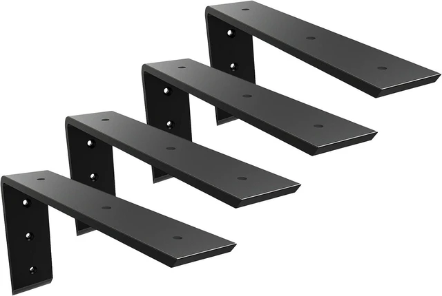 Main image of Countertop Support Brackets 10 Inch Heavy Duty 0.4 Inch Thick Countertop Hidden Bracket 10"x6"x2.5" L Bracket Metal Corbels for Quartz/Granite/Wood/Concrete/ Laminate Countertops (4pack)
