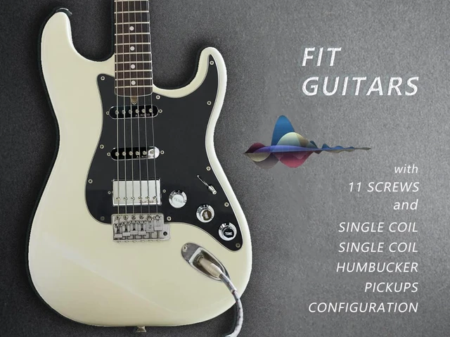 Alt view image 2 of 7 - Prewired Pickguard with SSH Pickup Set, 3-ply Pick Guard Loaded Alnico V Single Coil Humbucker Pick-ups, Electric Guitar Scratchplate as Luthier Replacement Parts, Black-03