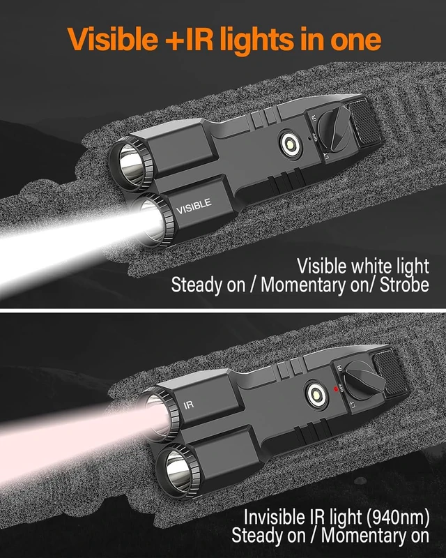 Alt view image 4 of 7 - MLOK/Picatinny Mounted 940nm IR Illuminator Infrared LED Light 2in1