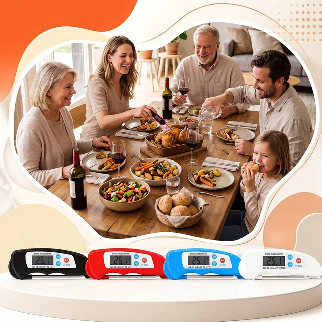 Alt view image 6 of 7 - 20 Pcs Digital Meat Thermometer for Cooking Instant Read Waterproof
