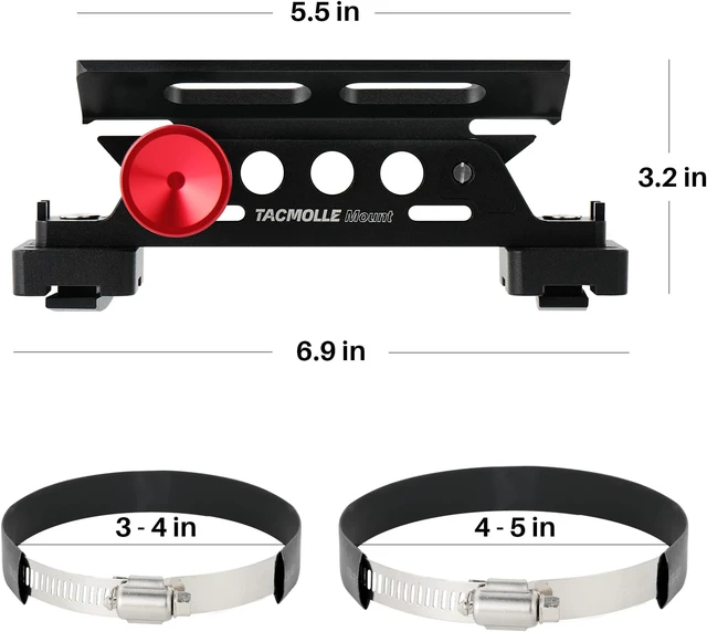 Alt view image 6 of 6 - Rigid MOLLE Panel Fire Extinguisher Mount with 4 Adjustable Clamps