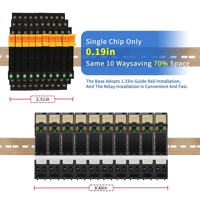 Alt view image 7 of 7 - (10pcs) Solid State Relay DD 5V 12V 1.5A,Signal Relay for PLC,No Contact DC to DC;Input:3-32VDC;Output:5-60VDC;Din Rail