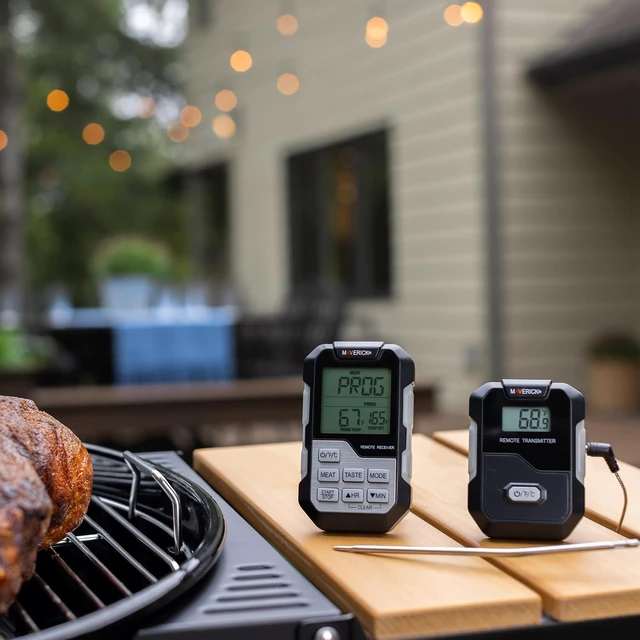 Alt view image 4 of 7 - Long Range Digital Wireless Meat Thermometer 300 ft Remote Monitoring, Timer & Heat-Resistant Probe (662°F), for Grilling, Smoking, Roasting & Oven Cooking (Dual Probe) (Single Probe)