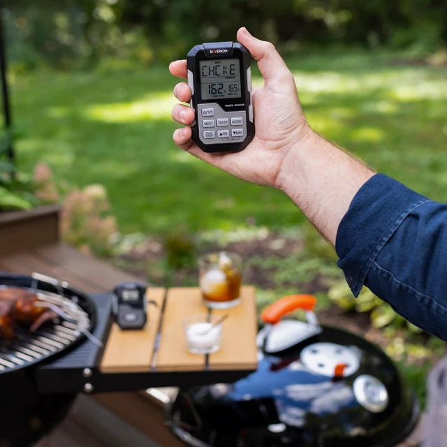Alt view image 6 of 7 - Long Range Digital Wireless Meat Thermometer 300 ft Remote Monitoring, Timer & Heat-Resistant Probe (662°F), for Grilling, Smoking, Roasting & Oven Cooking (Dual Probe) (Single Probe)