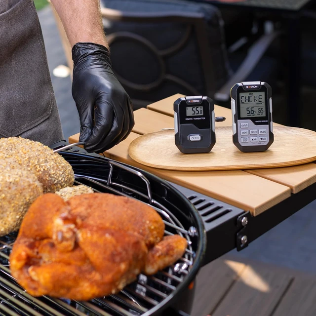 Alt view image 5 of 7 - Long Range Digital Wireless Meat Thermometer 300 ft Remote Monitoring, Timer & Heat-Resistant Probe (662°F), for Grilling, Smoking, Roasting & Oven Cooking (Dual Probe) (Single Probe)