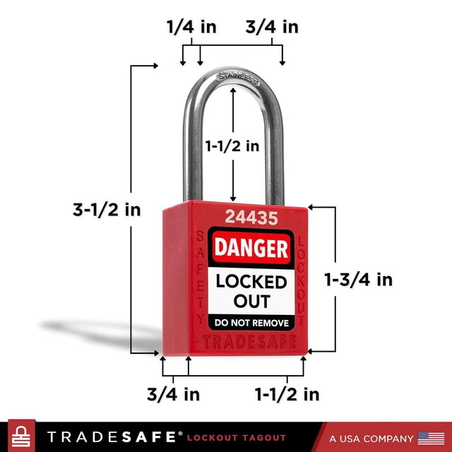 Alt view image 2 of 7 - Lockout Locks, 10 Red Loto Locks Keyed Different, 1 Key Each