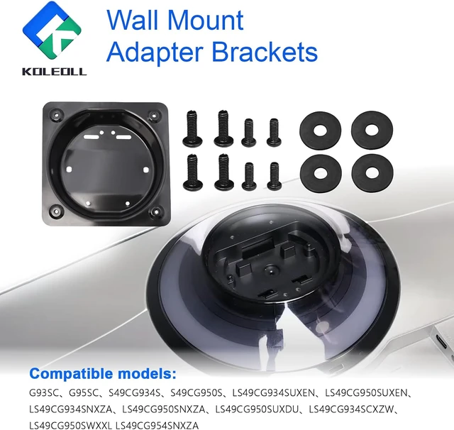 Alt view image 4 of 7 - Wall Mount Adapter Brackets for 49" Odyssey OLED G9 G93SC G95SC