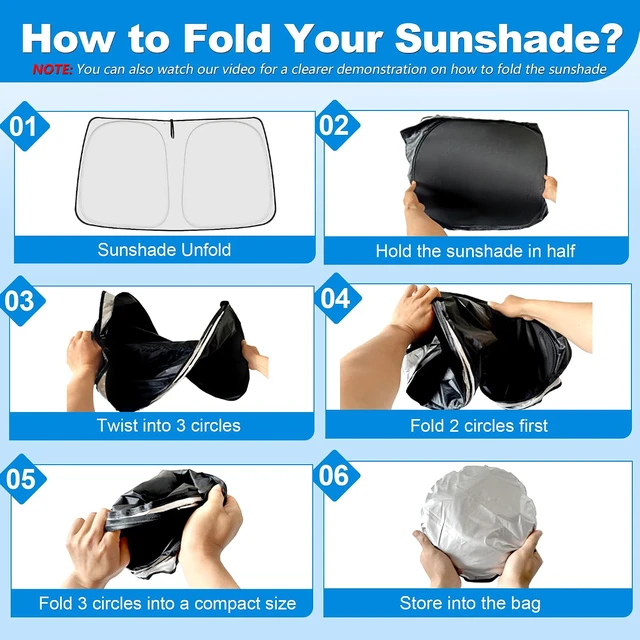 Alt view image 3 of 7 - Side Window Sun Shade for 2017-2022 Fo-rd F250 F350 Super Duty, Super Crew Cab 4Door Pickup, Foldable Window Sunshade Sun Visor Protector, Side Window Shades Blocks UV Rays Heat, Pack of 4