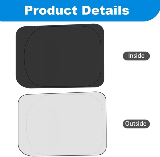 Alt view image 6 of 7 - Side Window Sun Shade for 2017-2022 Fo-rd F250 F350 Super Duty, Super Crew Cab 4Door Pickup, Foldable Window Sunshade Sun Visor Protector, Side Window Shades Blocks UV Rays Heat, Pack of 4