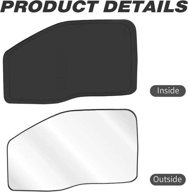 Alt view image 7 of 7 - Side Window Sun Shade for 2017-2022 Fo-rd F250 F350 Super Duty, Super Crew Cab 4Door Pickup, Foldable Window Sunshade Sun Visor Protector, Side Window Shades Blocks UV Rays Heat, Pack of 4
