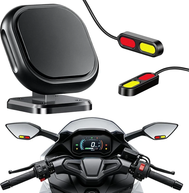 Main image of BSD01 Blind Spot Detection System for Motorcycle, 24GHz Millimeter Blind Spot Radar Sensor with RCW Rear Collision Warning, IP69K Waterproof LED Indicators, Universal Bike Radar Detector