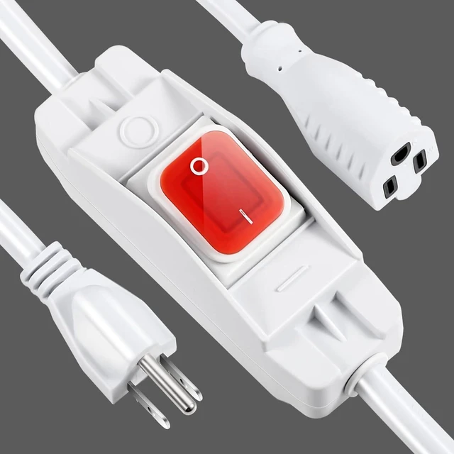 Main image of Outdoor Waterproof On/Off Switch Extension Cord (White,35 Ft)