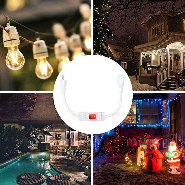 Alt view image 5 of 7 - Outdoor Waterproof On/Off Switch Extension Cord (White,35 Ft)