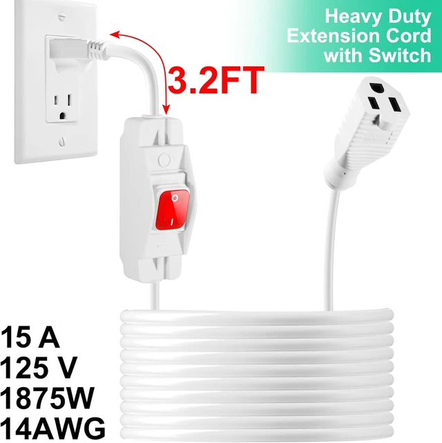 Alt view image 3 of 7 - Outdoor Waterproof On/Off Switch Extension Cord (White,35 Ft)