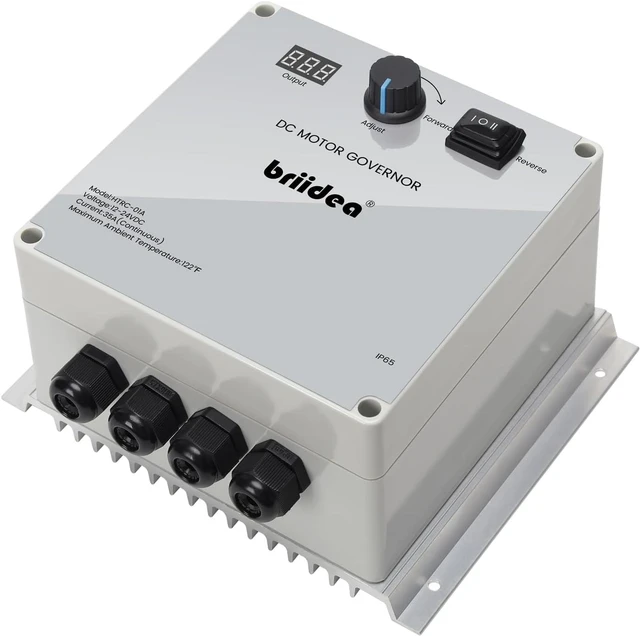 Main image of PWM Controller (2nd Generation), 12V-24V 35A DC Motor Speed Controller with Forward, Brake & Reverse Switch, Over-Temperature Protection & Enhanced Heat Dissipation for 55 lbs Trolling Motors