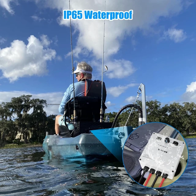 Alt view image 5 of 7 - PWM Controller (2nd Generation), 12V-24V 35A DC Motor Speed Controller with Forward, Brake & Reverse Switch, Over-Temperature Protection & Enhanced Heat Dissipation for 55 lbs Trolling Motors