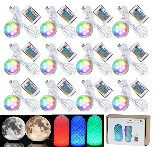 Main image of 12-Pack IR RGB LED Lamp Kit 001 for Bambu Lab 3D Printed Light kit