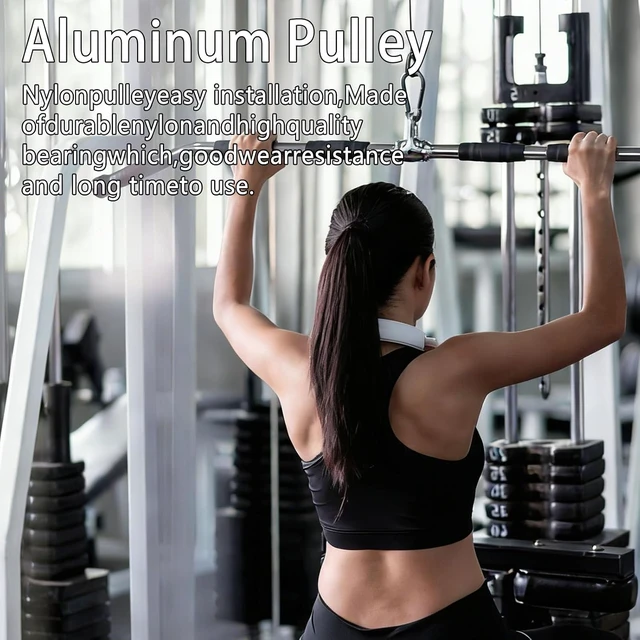 Alt view image 6 of 6 - 12pcs 90mm Universal Aluminum Pulley Wheel for Gym Equipment, Silent Cable Machine Replacement Part,Heavy Duty Undeformable Fitness Aluminum Alloy Bearing Gym Pulley Wheel for Home Gym(Silver)
