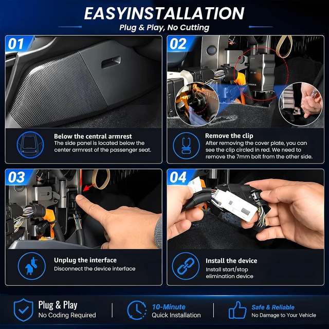 Alt view image 5 of 7 - Auto Start Stop Eliminator for 2024-2025 Ford Maverick, Intelligent Module for Automatic Engine Stop Disable, Fits US and Canada Produced Models Only
