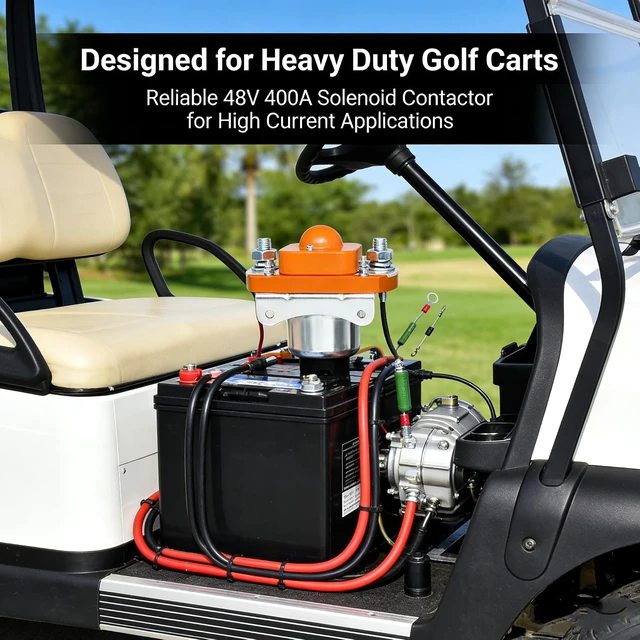Alt view image 4 of 7 - MZJ-400A 48V 400A Solenoid Contactor Solenoid for Heavy Duty Golf Cart