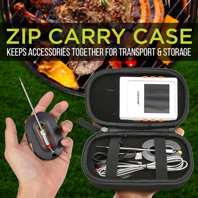 Alt view image 5 of 7 - Wireless Meat Thermometer with 2 Stainless Steel Probes Bluetooth & WiFi App for Food Temp Monitoring & Remote Alerts, Digital Display, for Grilling & BBQ Smoking