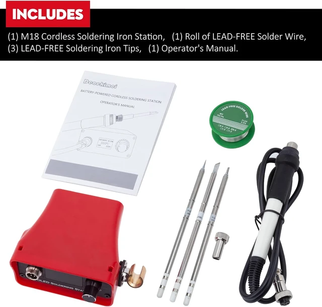 Alt view image 2 of 7 - Soldering Station for Milwaukee M18 18V Battery,Cordless Soldering Iron Kit