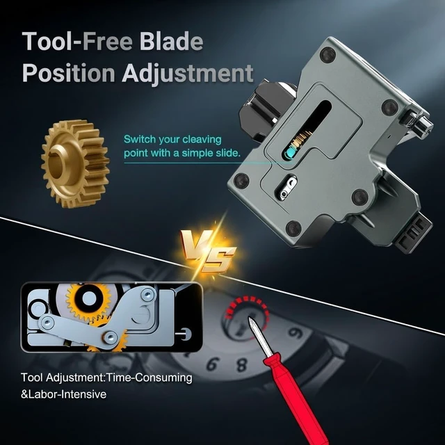Alt view image 5 of 7 - High Performance One Step Full-Metal Fiber Cleaver with 72,000 Cleaves