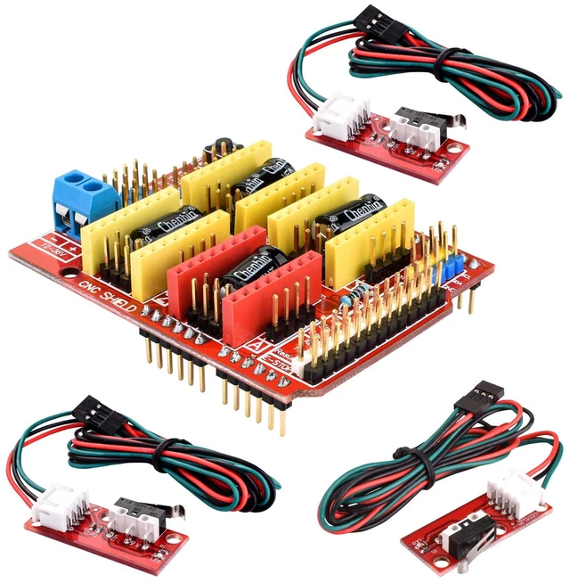 Alt view image 4 of 6 - Professional CNC Kit for , GRBL CNC Shield + Board + RAMPS 1.4 Mechanical Switch Endstop + DRV8825 A4988 GRBL Stepper Motor Driver with Heat Sink + Nema 17 Stepper Motor