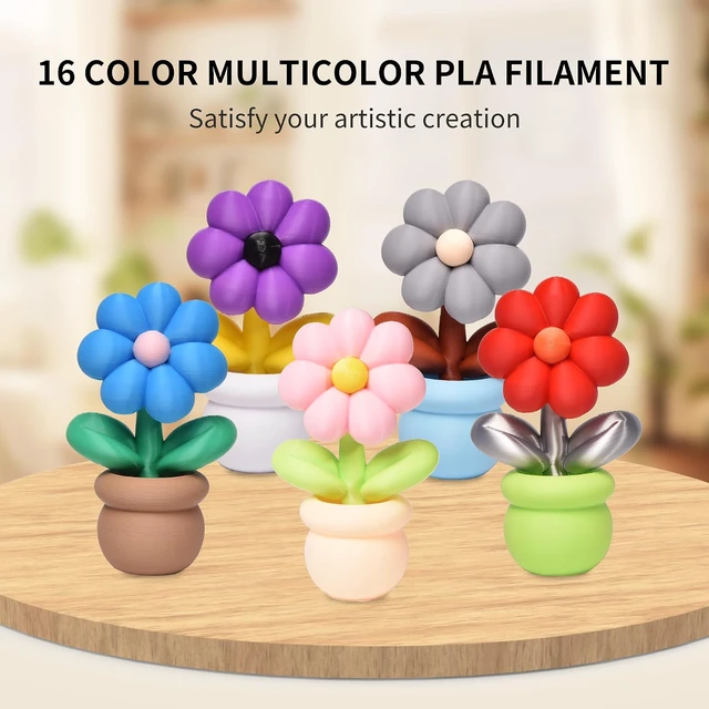 Alt view image 3 of 7 - 200gx16 PLA+ Filament Bundle 1.75mm, 16 Colors PLA Plus 3D Printing Filaments, Dimensional Accuracy +/- 0.02 mm, 200gX16 Spools