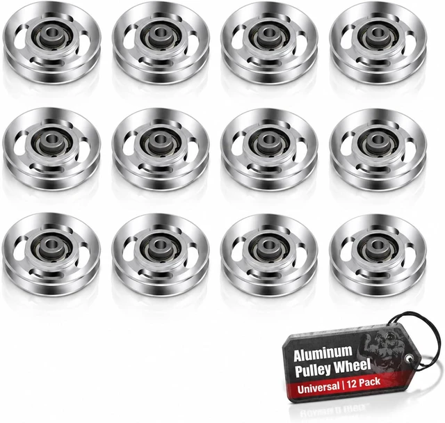Main image of 2pcs Aluminum Alloy Pulley Peel and Stick Wallpaper Pulldown Attachments Pulley Wheel Aluminum Gym