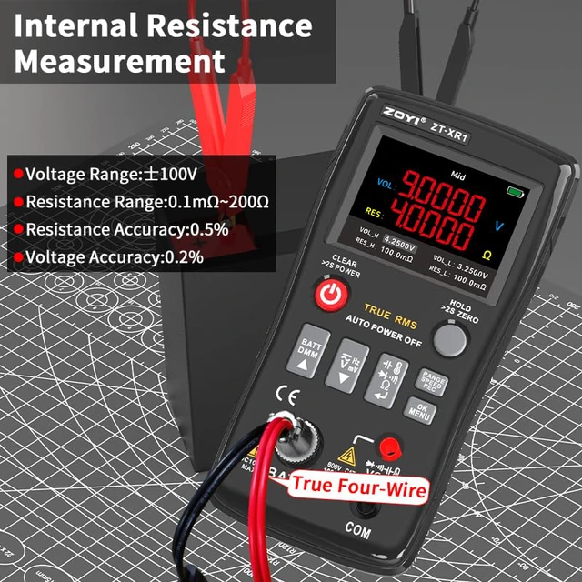 Alt view image 7 of 7 - Battery Internal Resistance Tester 2 in 1 multimeter Battery Voltage Meter Car Battery Tester for AAA AA Model 0.1m-200