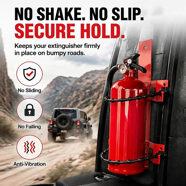 Alt view image 4 of 5 - Fire Extinguisher Mount Bracket for 10lb, Holder for Home Office RV, 2Pcs