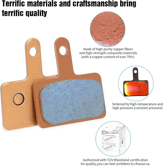 Alt view image 4 of 7 - 25 Pairs Sintered Metal Disc Brake Pads for E-Bike & Bicycle