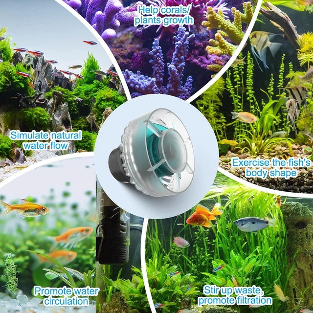 Alt view image 6 of 7 - Mini Wave Maker for Saltwater & Freshwater Aquarium, Ultra-Quiet Transparent Wavemaker with Controller, Adjustable Flow Magnetic DC 12V 850GPH , Pump for 20-80 Gallon Tank